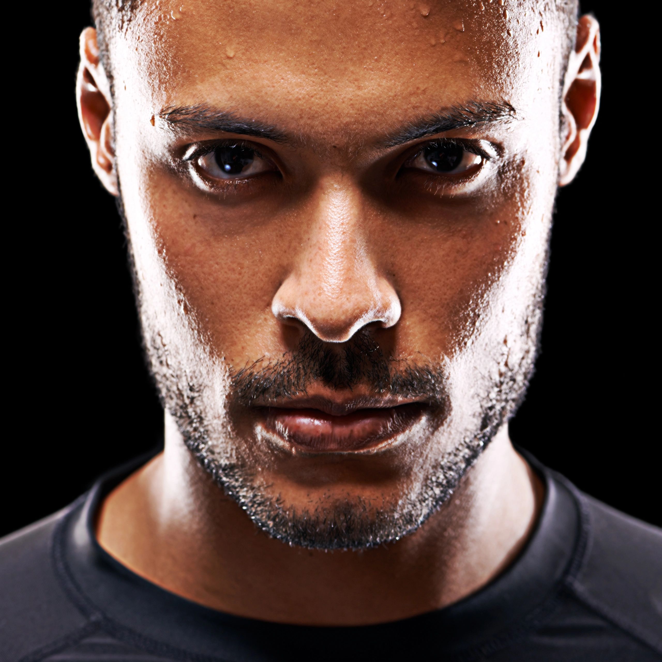 Portrait of a determined athlete